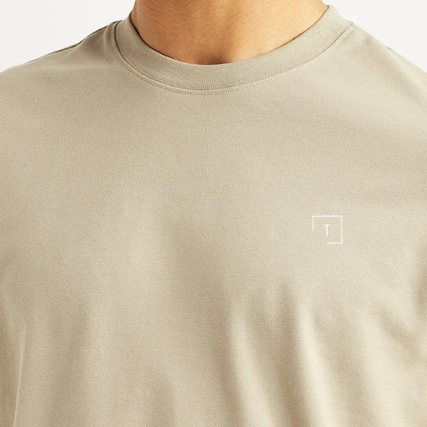Men's Solid Olive Slim Fit T-shirt photo