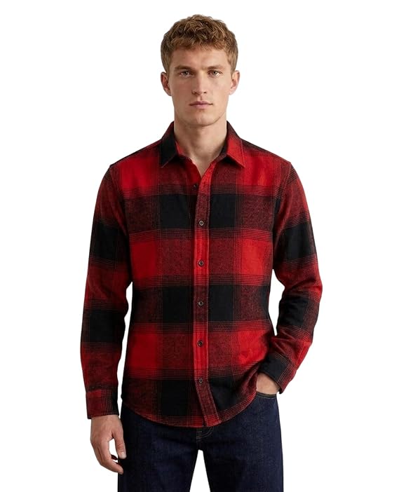 Men's Cotton Blend Printed Checkered Casual Shirt